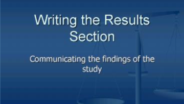 writing a dissertation results section